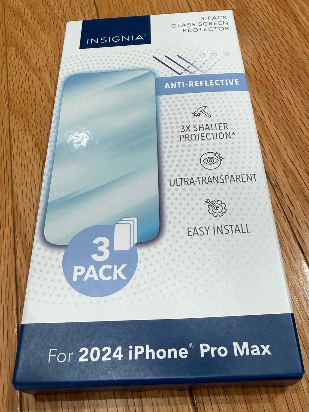 3 pack Glass Screen Protector for iPhone 16 Pro Max